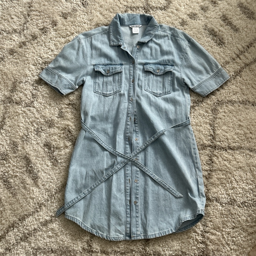DKNY Light Blue Denim Dress